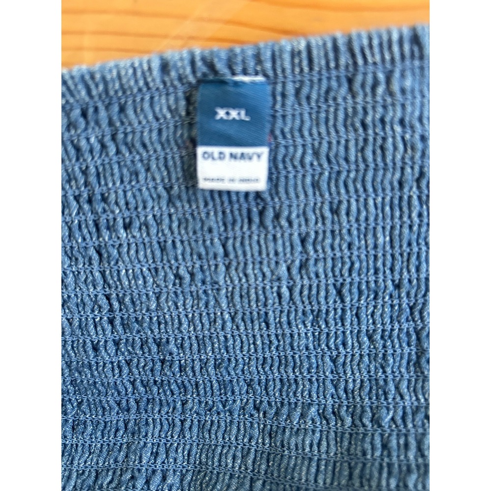 NWT Old Navy XXL Blue Denim Chambray Overall Button Wide Leg Jumpsuit Beach - Picture 4 of 11